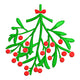 Christmas Mistletoe Embroidery Design, Instant Download