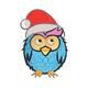 Christmas Owl Embroidery Design, Christmas Pattern, Instant Download
