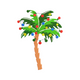 Christmas Palm Tree Embroidery Design, Tropical Holiday Machine Embroidery Pattern
