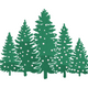 Christmas Pine Forest Embroidery Design, Instant Download