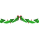Christmas Pine Garland Bow Embroidery Design V2, Instant Download