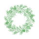 Christmas Pine Wreath Embroidery Design, Holiday Wreath Machine Embroidery Pattern, Instant Download