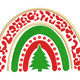Christmas Rainbow Tree Embroidery Design, Instant Download