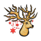 Christmas Reindeer Head Embroidery Design, Holiday Deer Portrait Pattern, Instant Download