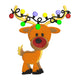 Christmas Reindeer with Lights Embroidery Design, Instant Download