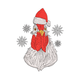 Christmas Rooster Embroidery Design, Instant Download