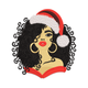 Christmas Santa Hat Girl Embroidery Design, Instant Download