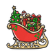 Christmas Sleigh with Gifts Embroidery Design, Instant Download