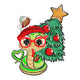 Christmas Snake Embroidery Design, Christmas Pattern, Instant Download