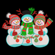 Christmas Snowman Trio Embroidery Design, Three Snowmen Holiday Pattern, Instant Download