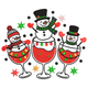 Christmas Snowmen Wine Glass Embroidery Design, Instant Download