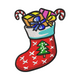 Christmas Stocking with Gifts Embroidery Design, Instant Download