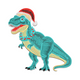 Christmas T-Rex Dinosaur Embroidery Design, Instant Download