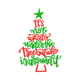 Christmas Tree Quote Embroidery Design, Instant Download