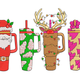 Christmas Tumbler Mug Embroidery Design, Instant Download