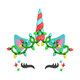 Christmas Unicorn Headband Embroidery Design, Instant Download