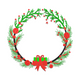 Christmas Wreath Embroidery Design, Instant Download