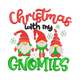Christmas with My Gnomies Embroidery Design, Instant Download