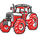Classic Agricultural Tractor Embroidery Design, Instant Download