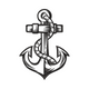 Classic Anchor with Rope Embroidery Design, Instant Download