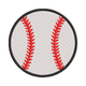 Classic Baseball Red Stitches Embroidery Design, Instant Download