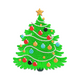 Classic Christmas Tree Embroidery Design, Instant Download