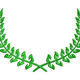 Classic Green Laurel Wreath Embroidery Design, Instant Download