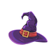 Purple Witch Hat Embroidery Design, Pattern