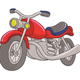 Classic Red Cruiser Bike Embroidery Design, Instant Download