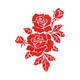 Classic Red Rose Bouquet Embroidery Design, Instant Download