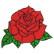 Classic Red Rose Embroidery Design, Instant Download