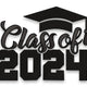 Class of 2024 Graduation Embroidery Design, Instant Download