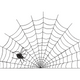 Clean Corner Spider Web Embroidery Design, Halloween Machine Embroidery Pattern, Instant Download
