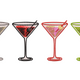 Cocktail Glasses Set Embroidery Design, Instant Download