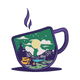 Coffee Cup Camping Landscape Embroidery Design, Instant Download