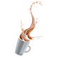 Coffee Cup Splash Embroidery Design, Instant Download
