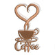 Coffee Heart Steam Cup Embroidery Design, Instant Download