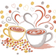Coffee Love Cups Embroidery Design, Instant Download