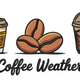 Coffee Weather Embroidery Design, Instant Download