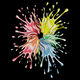 Color Splash Burst Embroidery Design, Instant Download