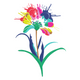 Colorful Abstract Flower Embroidery Design, Instant Download