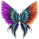 Colorful Angel Wings Embroidery Design, Instant Download