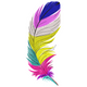 Colorful Boho Feather Embroidery Design, Instant Download