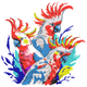 Colorful Cockatoos Embroidery Design, Instant Download