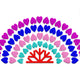 Colorful Heart Arch Embroidery Design, Instant Download