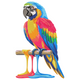 Colorful Macaw Parrot Embroidery Design V2, Instant Download