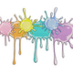 Colorful Paint Splash Embroidery Design, Instant Download