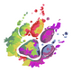Colorful Paw Print Embroidery Design, Pet Lover Machine Embroidery Pattern, Instant Download