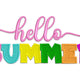 Hello Summer Colorful Block Letter Embroidery Design, Instant Download