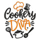 Cookery Diva Embroidery Design, Kitchen Apron Quote, Instant Download